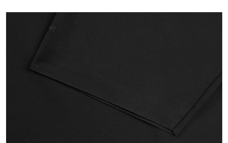 YOUNGOR 【Binba + Machine Washable Mulberry Silk】Summer Men's Short Sleeve Polo Business Stretch Collar Black 513143 38