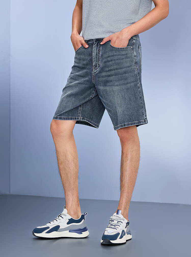 HLA Hailan Home Men's Denim Shorts 26 Mountain Series Five-Pocket Cool Summer Pants 11