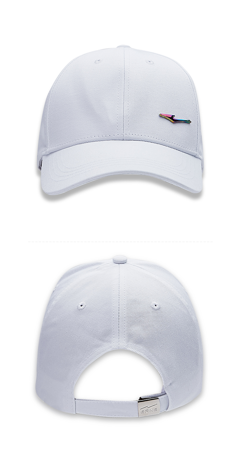 鸿星尔克帽子男女同款棒球帽运动帽 正黑 通用维尺码 正白 通用维尺码