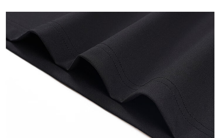 YOUNGOR 【Binba + Machine Washable Mulberry Silk】Summer Men's Short Sleeve Polo Business Stretch Collar Black 513143 40