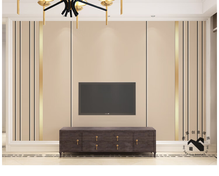 日刃 客厅背景墙贴条 2022新款电视背景墙贴自粘金属线条客厅墙壁纸3d