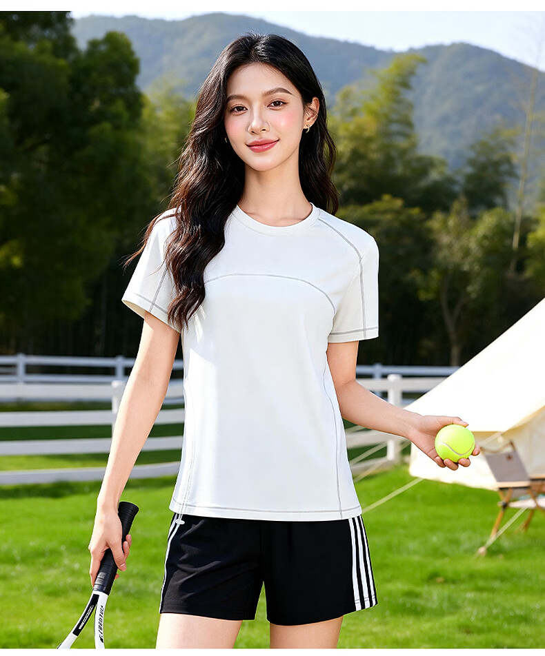 Baleno S&K UPF50+ Sunscreen Short Sleeve T-Shirt Women 2026 Summer New 7A Antibacterial Cooling Quick-Dry Sports Top 12
