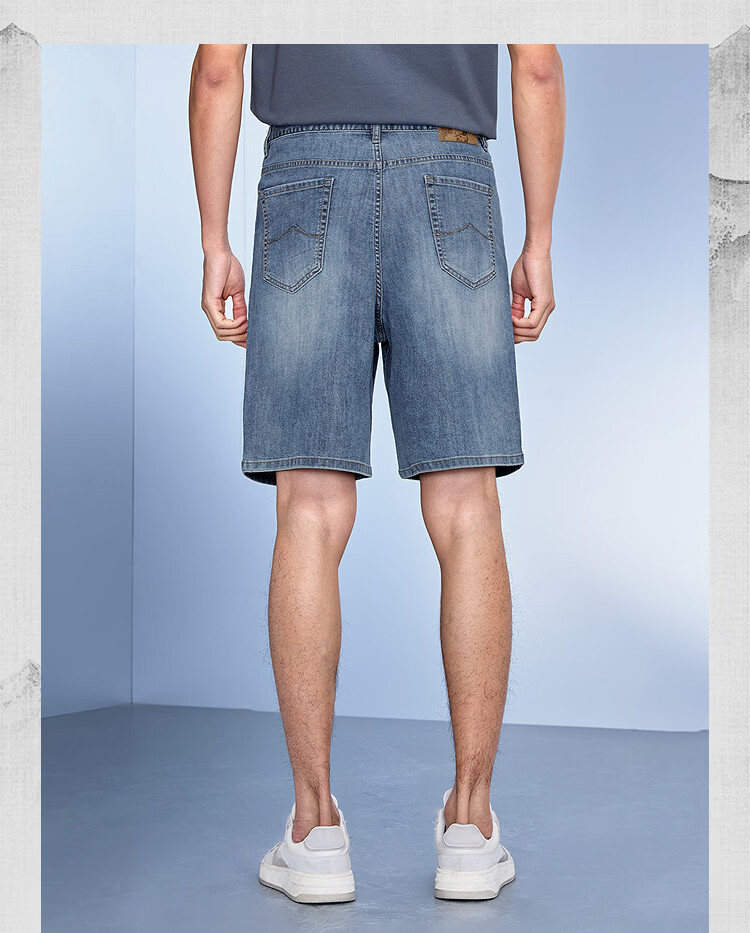 HLA Hailan Home Men's Denim Shorts 26 Mountain Series Five-Pocket Pants Summer 14