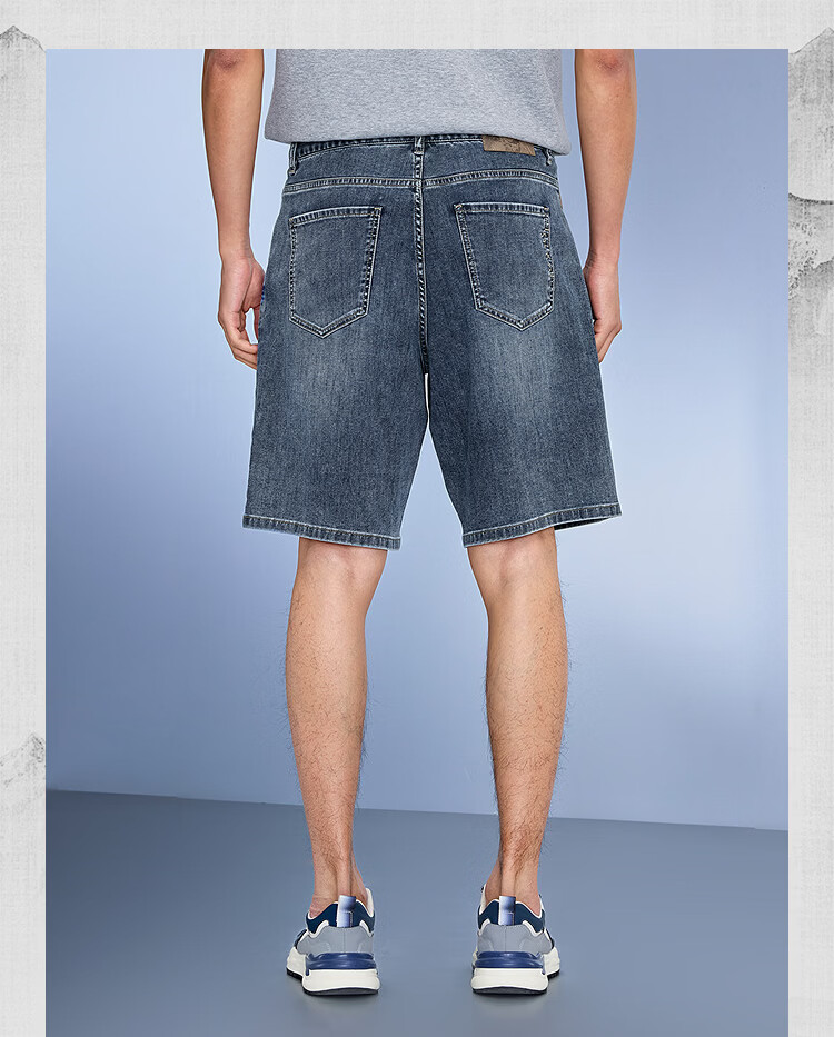 HLA Hailan Home Men's Denim Shorts 26 Mountain Series Five-Pocket Cool Summer Pants 14
