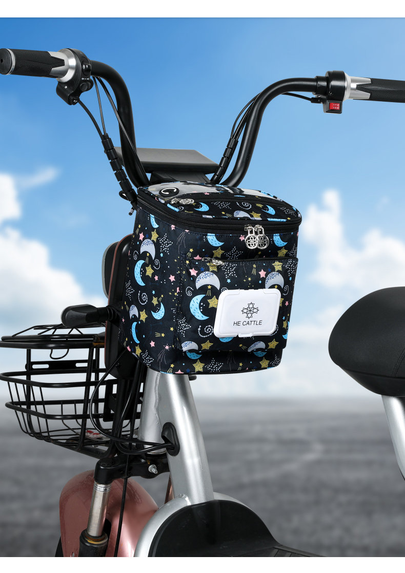 电动车收纳挂包防水 电动电瓶车挂物包电车挂包收纳挂袋前置物兜车篮