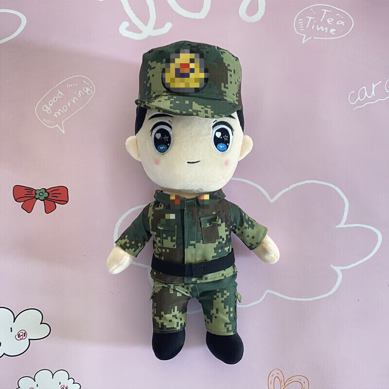 兵哥哥公仔海军陆军布娃娃礼物公仔玩偶可爱武警实用抱枕摆件礼物部队