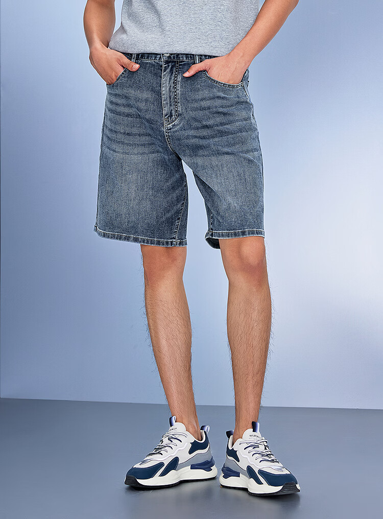 HLA Hailan Home Men's Denim Shorts 26 Mountain Series Five-Pocket Cool Summer Pants 13