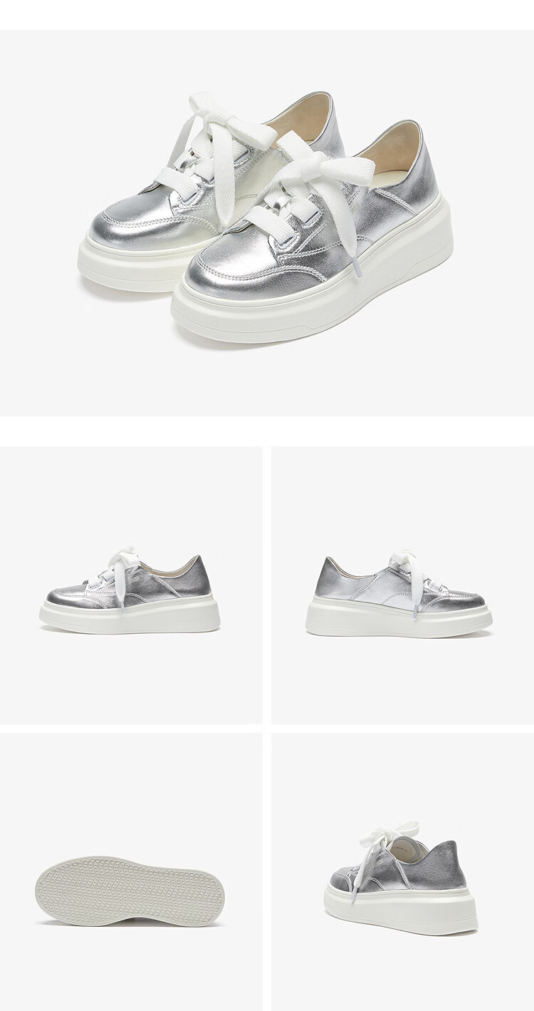 Lyle & Scott Lee Shi Hua Spring New Thick Sole Casual Platform Sneakers White Shoes Women 7M50101 Cream White OWK40 20