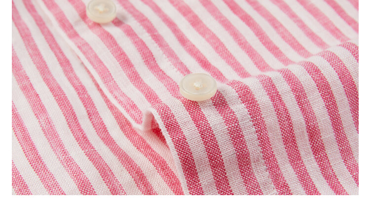 GANT Women's Spring Summer Pure Linen Striped Shirt Vintage Old Coin Style Long Sleeve Shirt 990-Light Blue Stripes L 13