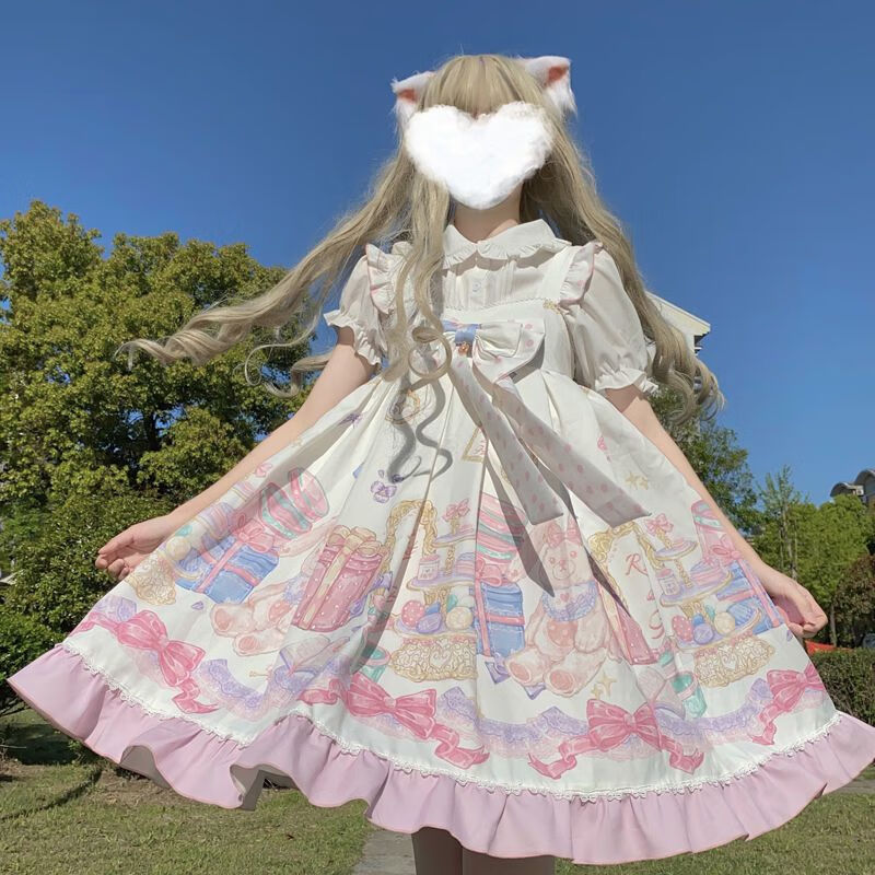 特价捡漏嘉思蕾全款韩菇凉原创设计lolita名媛派对洋装jsk吊带连衣裙