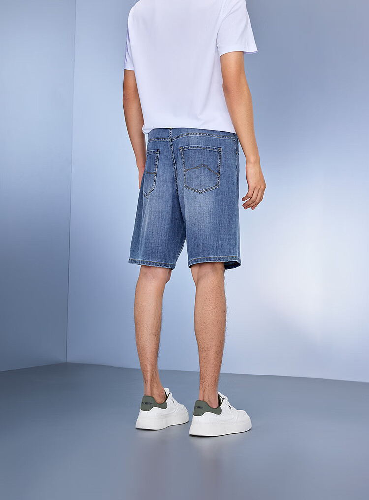 HLA Hailan Home Men's Denim Shorts 26 Mountain Series Five-Pocket Cool Summer Pants 14