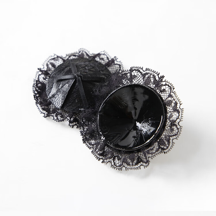 悦丽配饰乳贴女式制服性感诱惑流苏蕾丝防凸点胸贴 黑色蕾丝乳贴yl