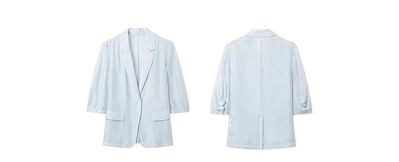 Yixiang Liying Lightweight Linen Blazer 2026 Summer New Loose Draped Short Jacket Beige 160/84A/M 49