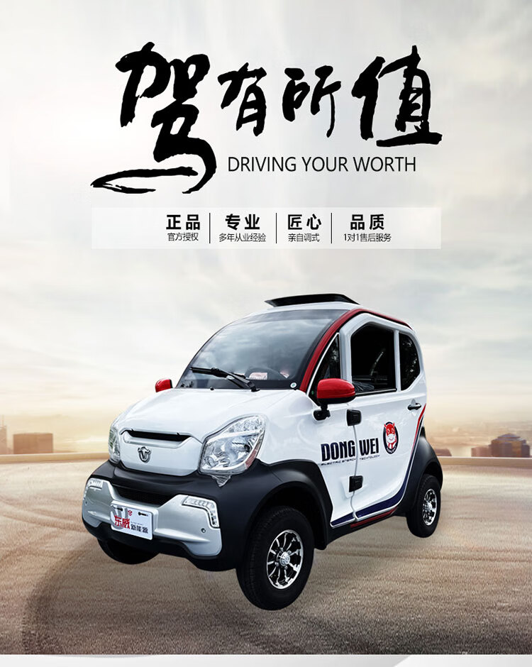 新款东威q5四轮电动车成人锂电池全封闭代步新能源汽车小型手把式手