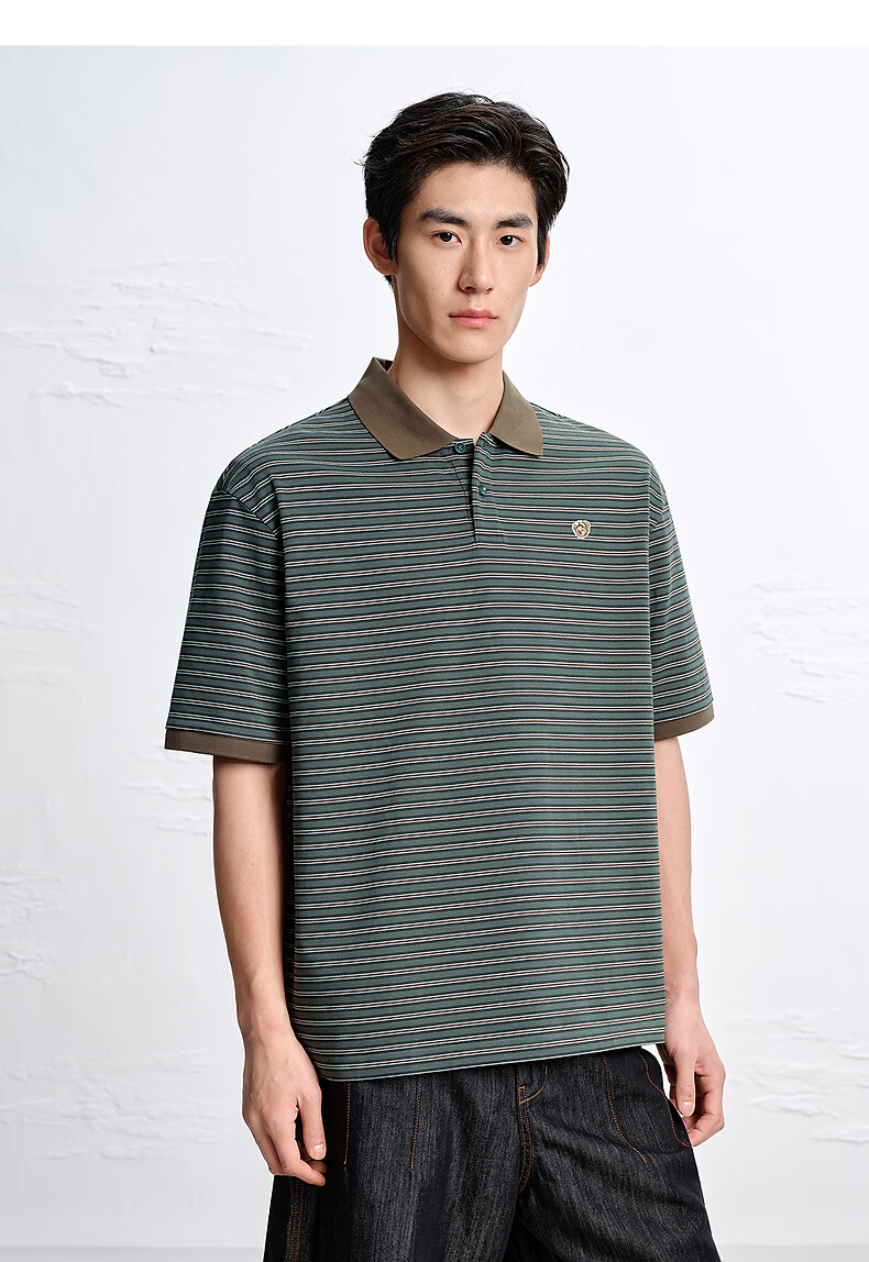 Peacebird Menswear American Style Polo Shirt Unisex 2026 Coffee Bean Brown First Batch L 15
