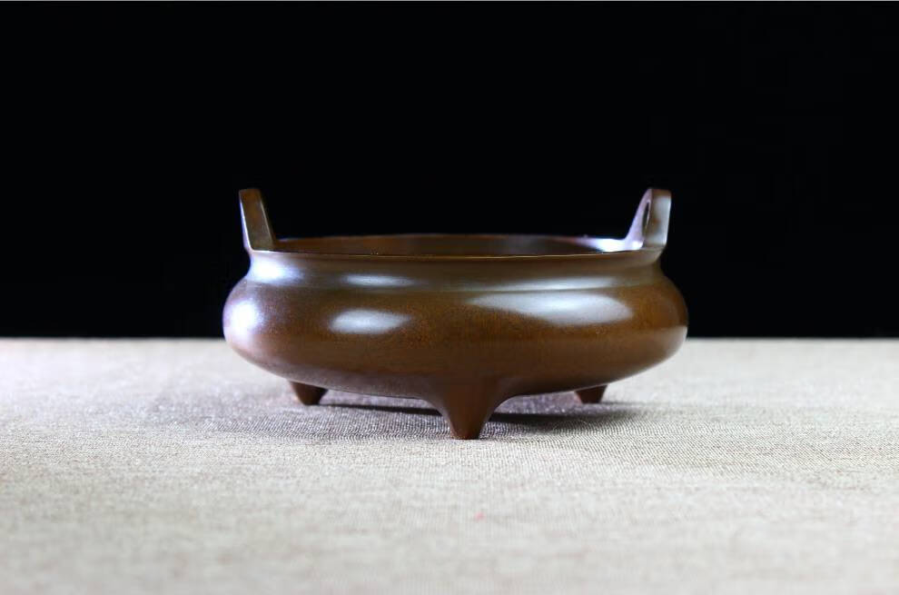 紫铜香炉 香炉铜 居家古典熏香炉明清仿古大明宣德 檀香炉紫铜炉 仿古