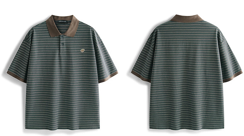 Peacebird Menswear American Style Polo Shirt Unisex 2026 Coffee Bean Brown First Batch L 8