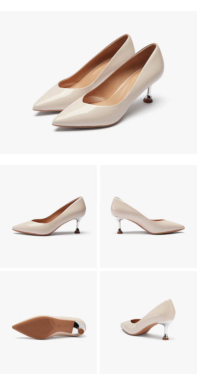 Laird & Dane 2026 Summer New Elegant Pointed Toe Commuter Wedding Shoes French Genuine Leather High Heels Women 7M61603 27