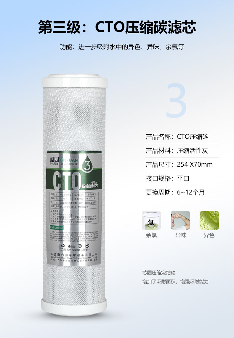 芯园适用ao史密斯净水器滤芯12345级max30全套arsrdr5075tr40015级共2