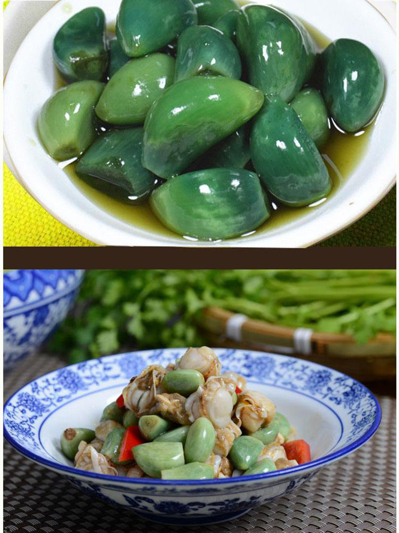 翡翠腊八蒜绿蒜醋泡蒜糖蒜翡翠腌大蒜头山东特产金乡大蒜500g袋装500g