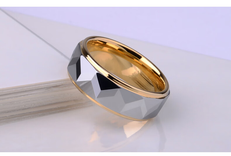 chormkewon奢侈品戒指男士宽版霸气单身潮人时尚饰品商务金色食指男生