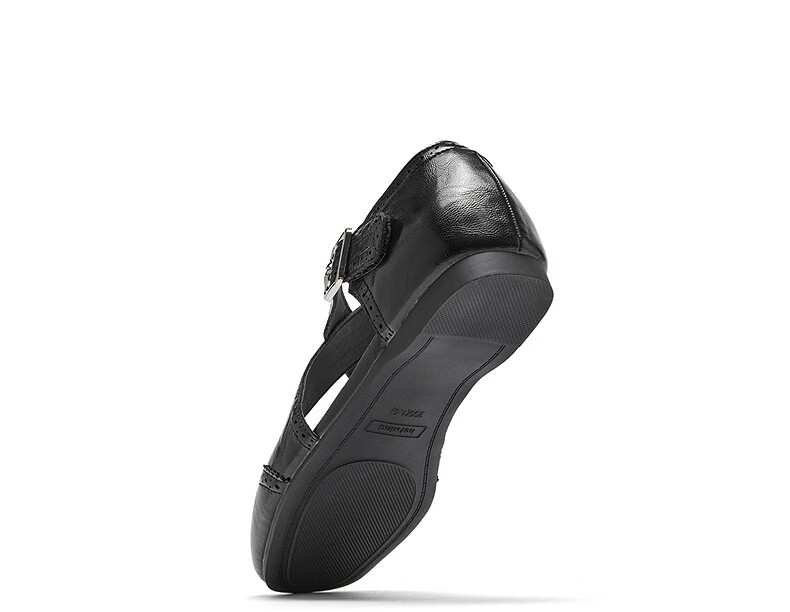 Hotwind Hollow Out Flat Mary Jane Ballet Style Women's Shoes 2026 Spring Autumn Retro Vintage Small Leather Shoes 9