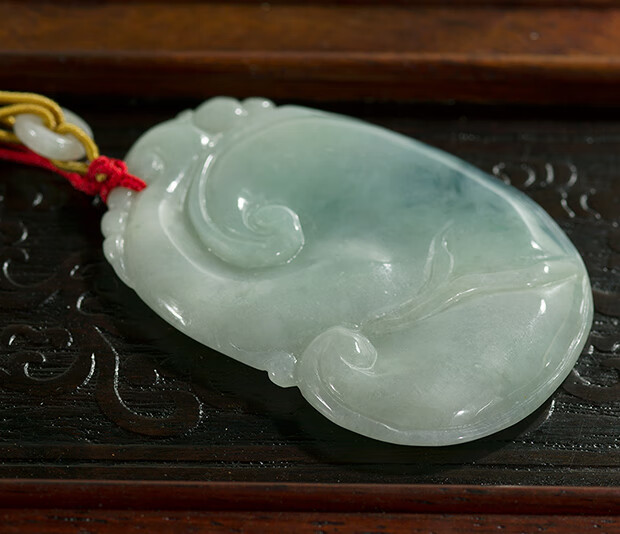 居仁堂翡翠如意吊坠 玉如意挂件 如意玉项坠 货翡翠玉吊坠项链bmk七夕