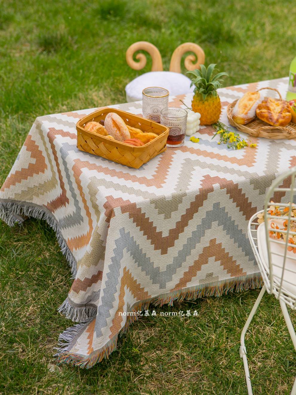 露营桌布 波西米亚 北欧ins风户外野营餐垫野波西米亚露营毯子海边