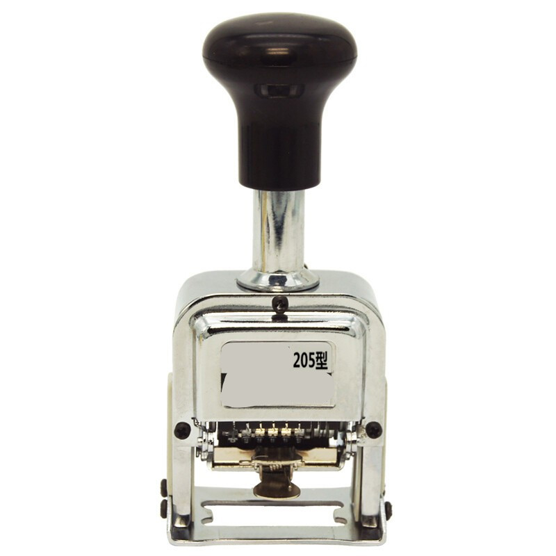 鸣尚45-7型自动号码机6位日期数字手动打码机编号打号器页码机 8位