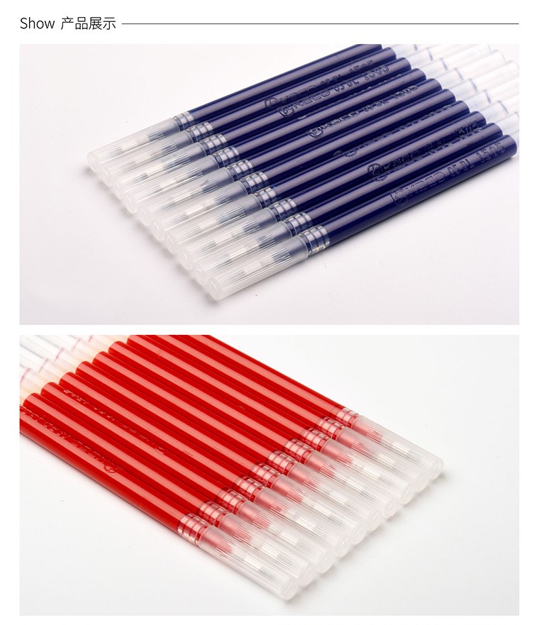 霜魄kaco 中性笔替芯 10支盒装kaco凯宝按动笔芯书源kaco亚规笔芯按压