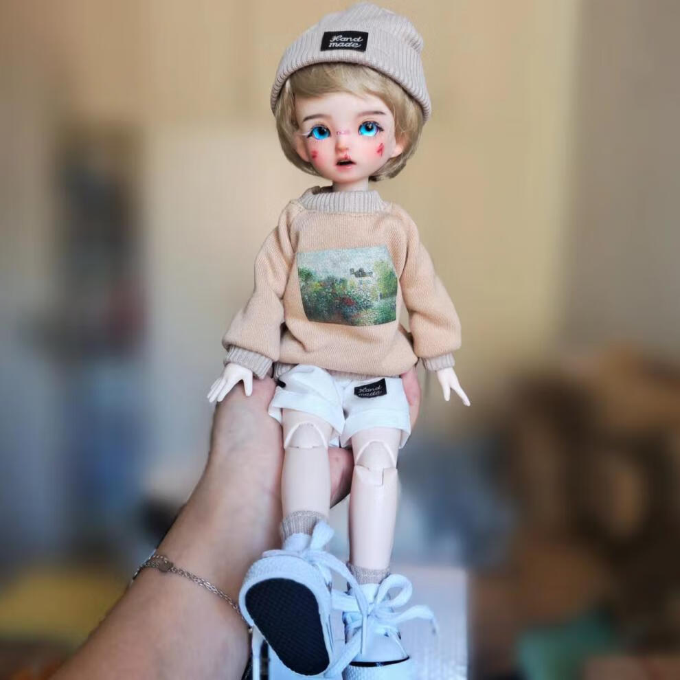 bjd男娃正太 六分国产搪胶bjd改妆整娃 小正太成品 28厘米男娃成品