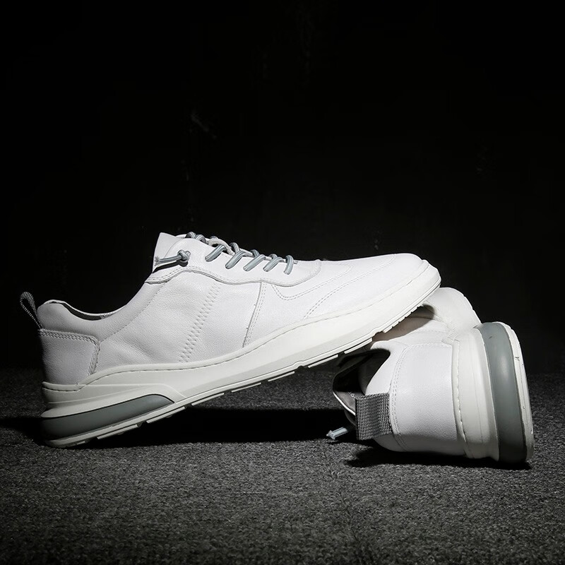 足力仕zulishi飞行员战术休闲运动鞋太平狼康凯韩版达人男鞋百搭 白色