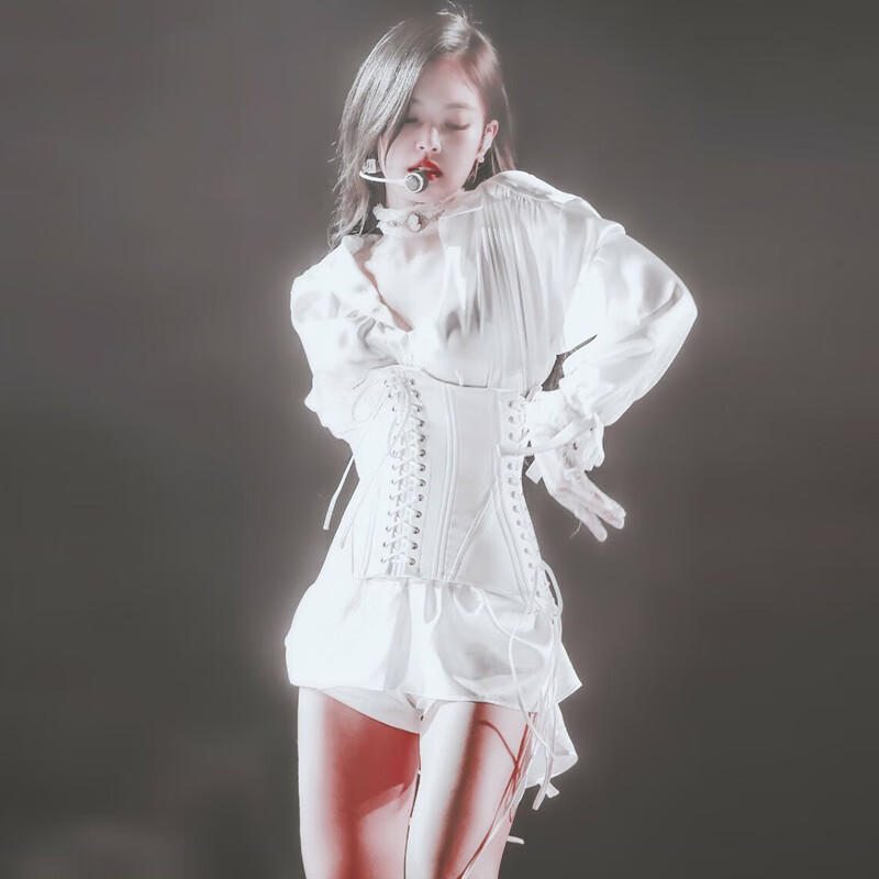 blackpink同款打歌服 白月光jennie女团演出服韩舞舞台 腰封 l【图片
