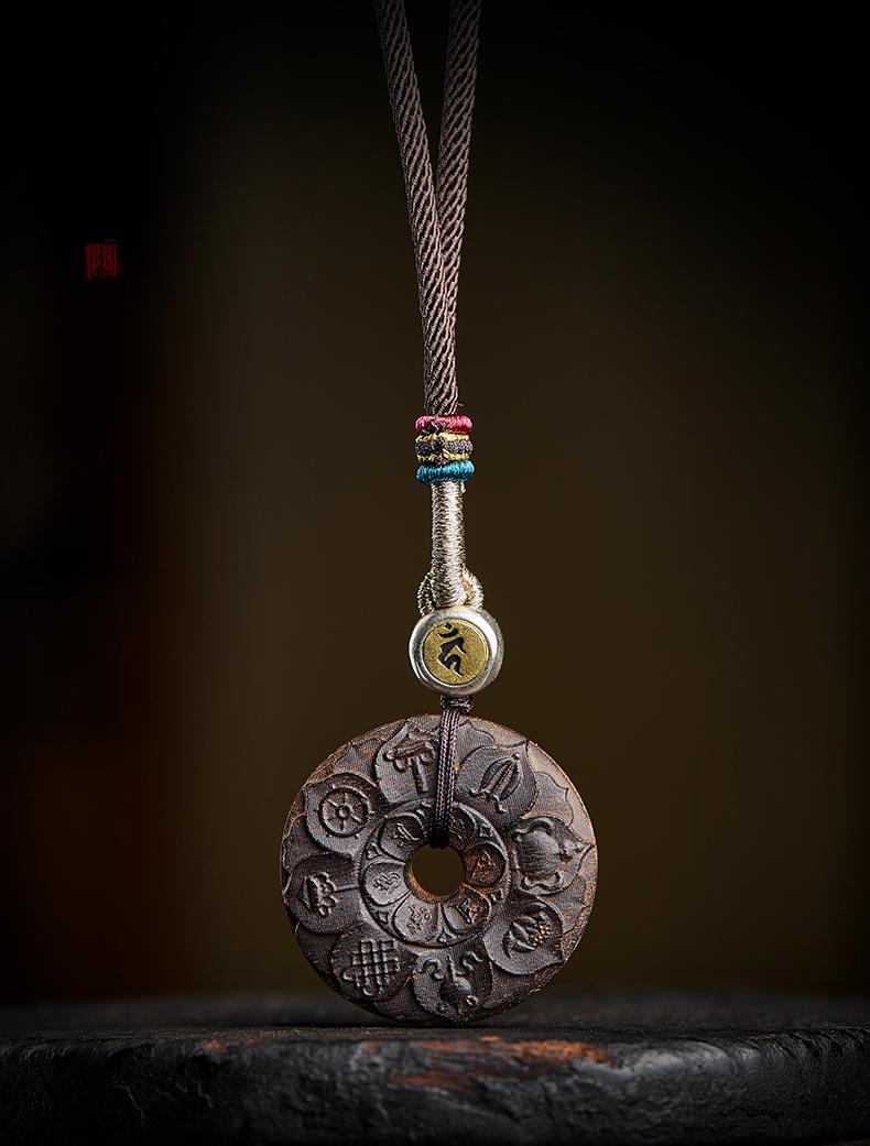 印尼达拉干沉香木本命佛吊坠佛牌属虎虚空藏观音菩萨项链男女挂件618