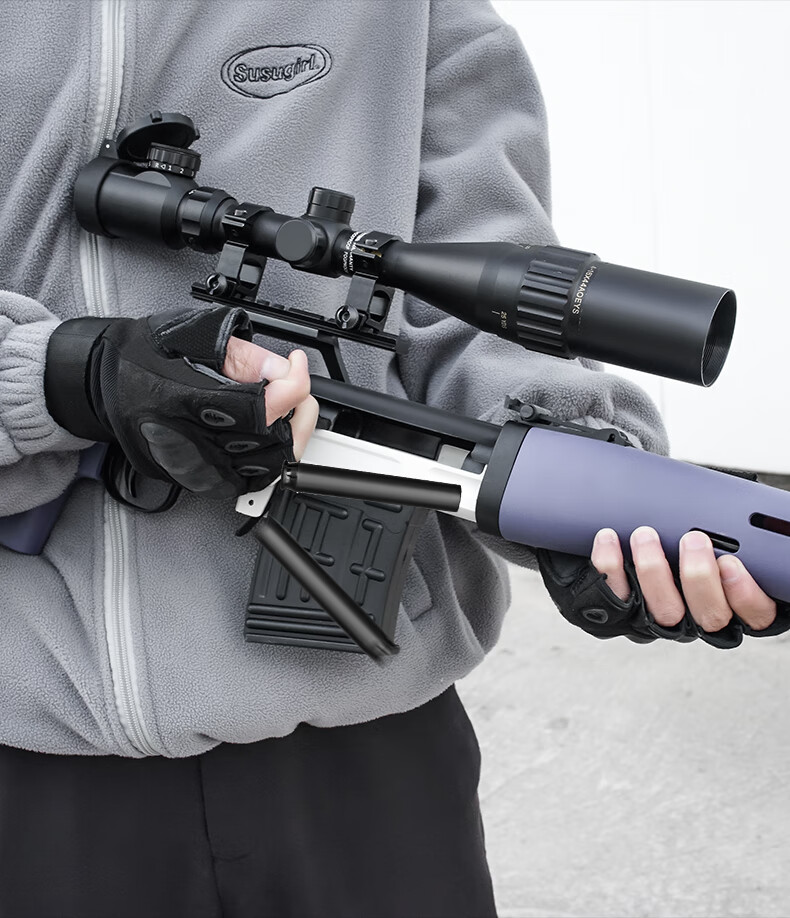 svd狙l击捷鹰svd抛壳软弹枪抢双用儿童玩具枪巴雷特成人awm 捷鹰svd紫