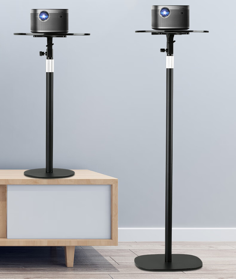 小米ml生态投影仪支架床头落地式免打孔靠墙隐藏家用带托盘置物架桌面