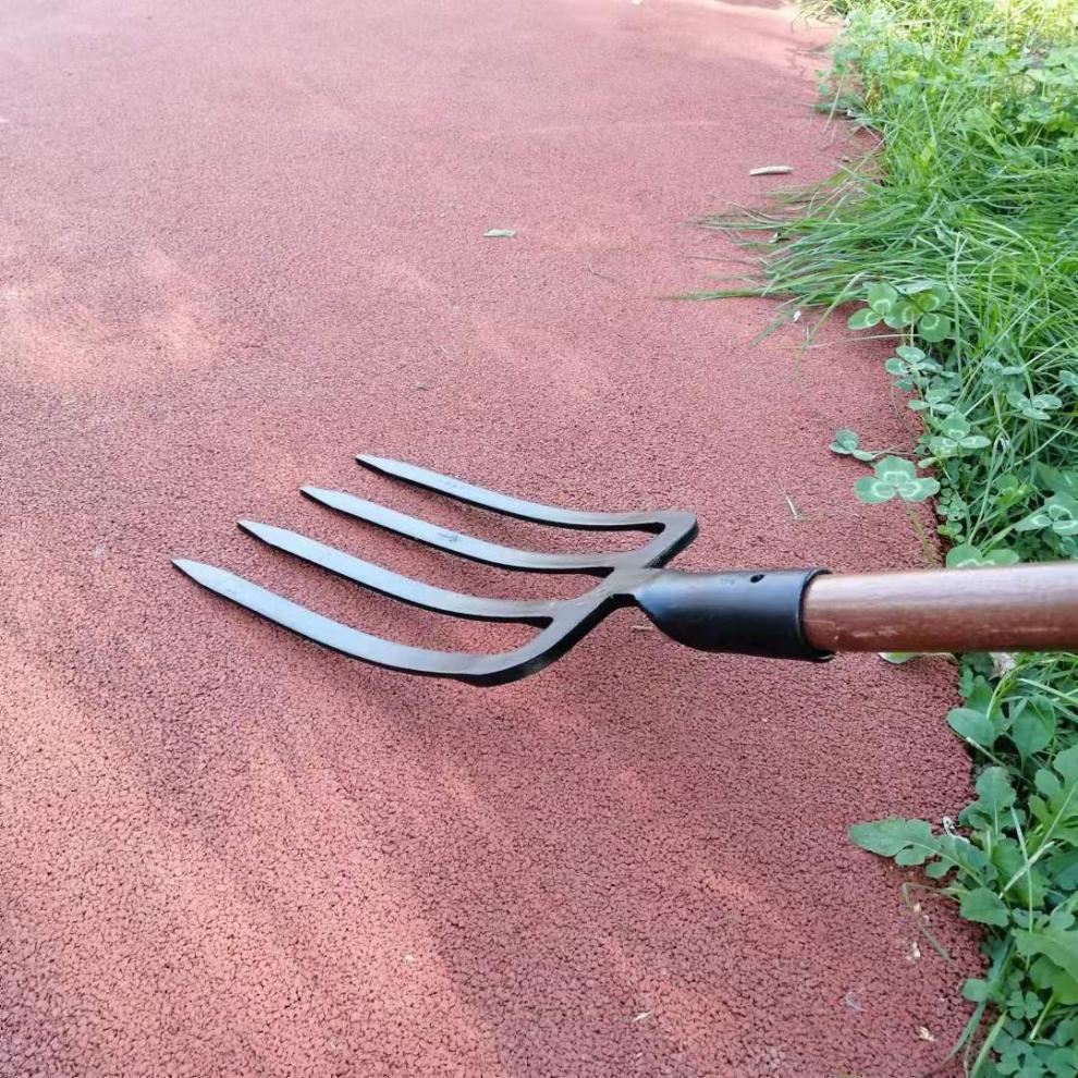 锰钢辊锻一体加厚四齿叉子翻地钢叉挖葱挖大姜红薯农用工具大全 奔新