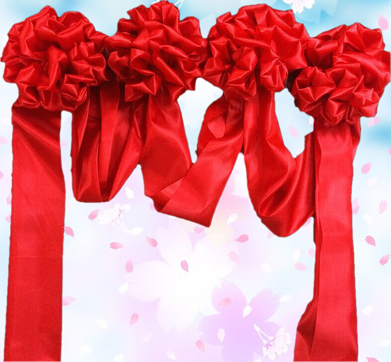 戈思迪 剪裁红绸子 秧歌红绸带舞蹈绸子红绸布彩带腰鼓绸带方巾剪裁