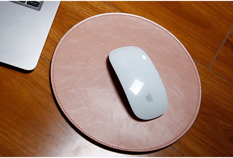 罗技(logitech) 圆形皮质空白鼠标垫来样定做广告鼠标垫小号纯色可爱