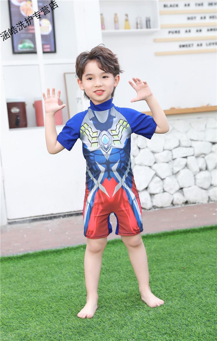 儿童防晒中小童312岁小男孩奥特曼泳衣泳装新英雄特利迦125140cm811岁