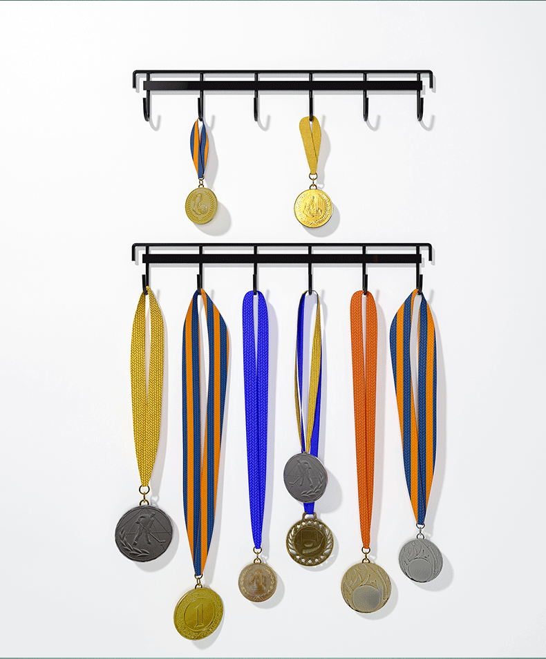 马拉松奖牌挂架 奖牌展示架挂奖牌架子马拉松奖杯免打孔置物架收纳