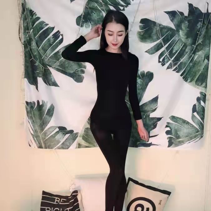 肤色舞蹈打底连体衣肉色紧身隐形全身丝袜连体大弹力袜衣演出打底