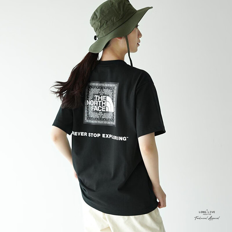 北面the north face 腰果花短袖t恤 黑色 m【图片 价格 品牌 报价】