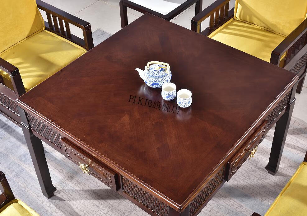 茶桌麻将桌一体 实木餐桌两用新中式麻将机电动木质轻奢全自动麻将桌
