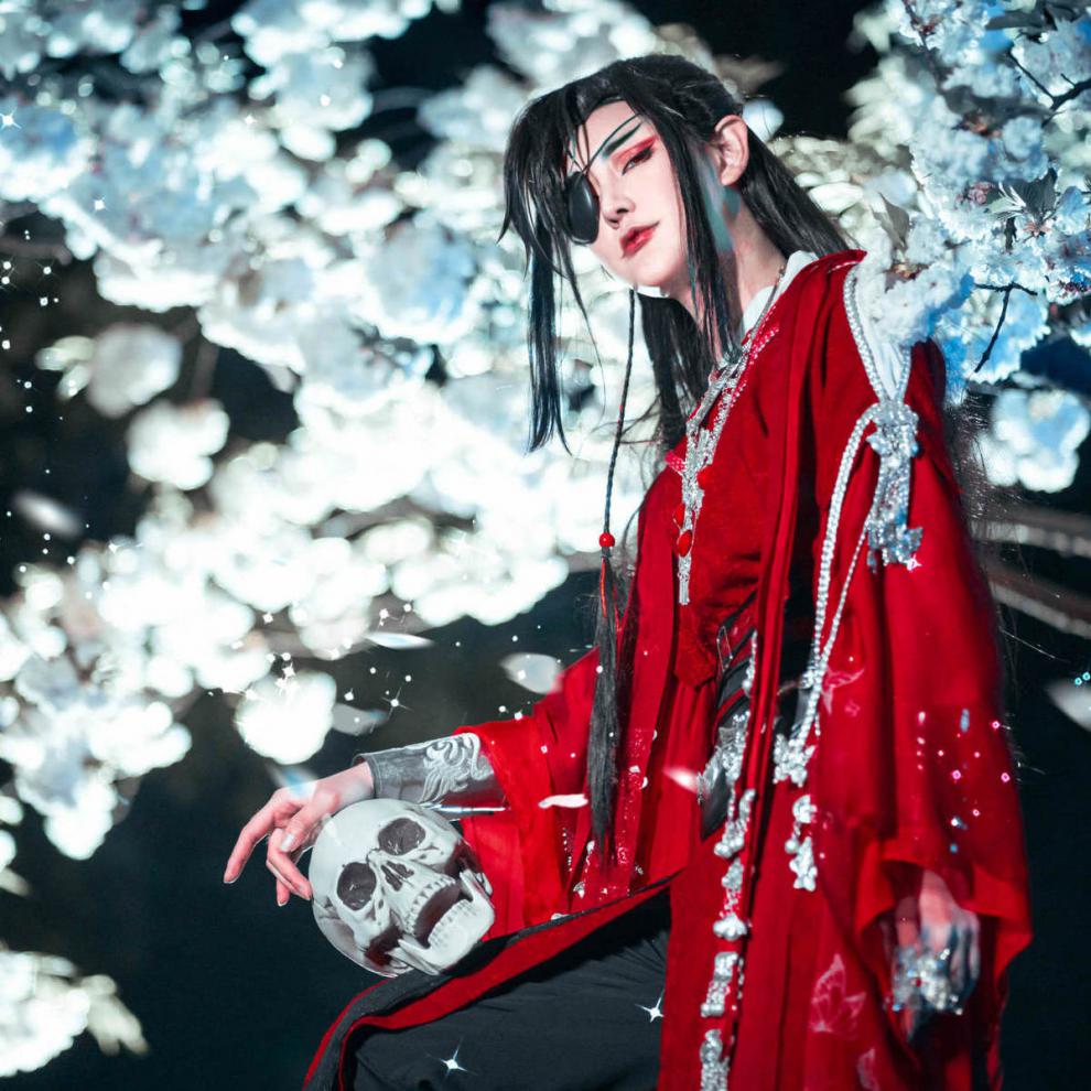 花城cos服花城c服花城婚服花花cos服fafa服饰 衣服全套 增高皮靴( 鞋