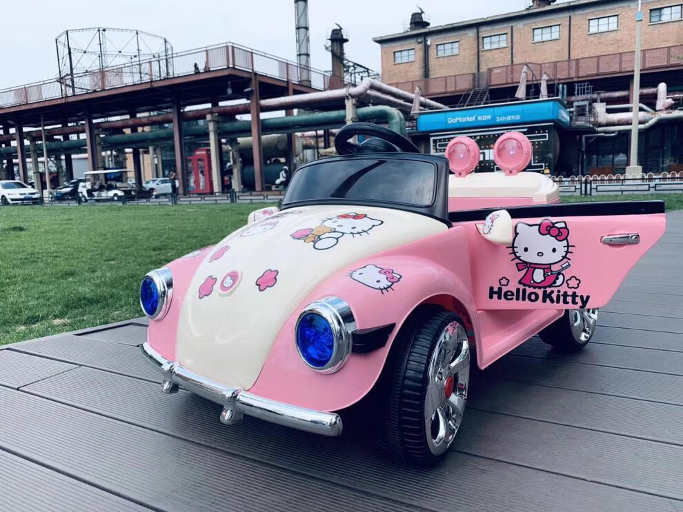 迪士尼(disney)超可爱粉公主车儿童遥控电动车可坐人四轮玩具汽车女童