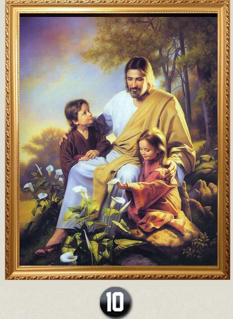 基督教挂画客厅 牧羊挂画像木框客厅卧室怀旧人物基督教十字架装饰画