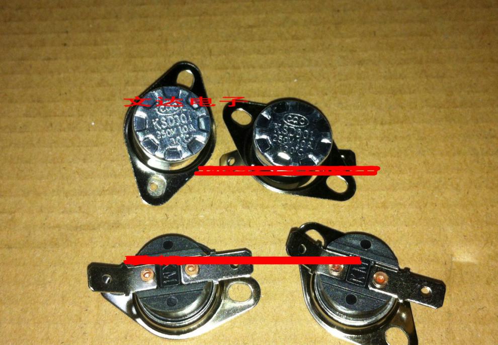 电水壶温控开关 ksd301温控器 130度 活扣 常闭