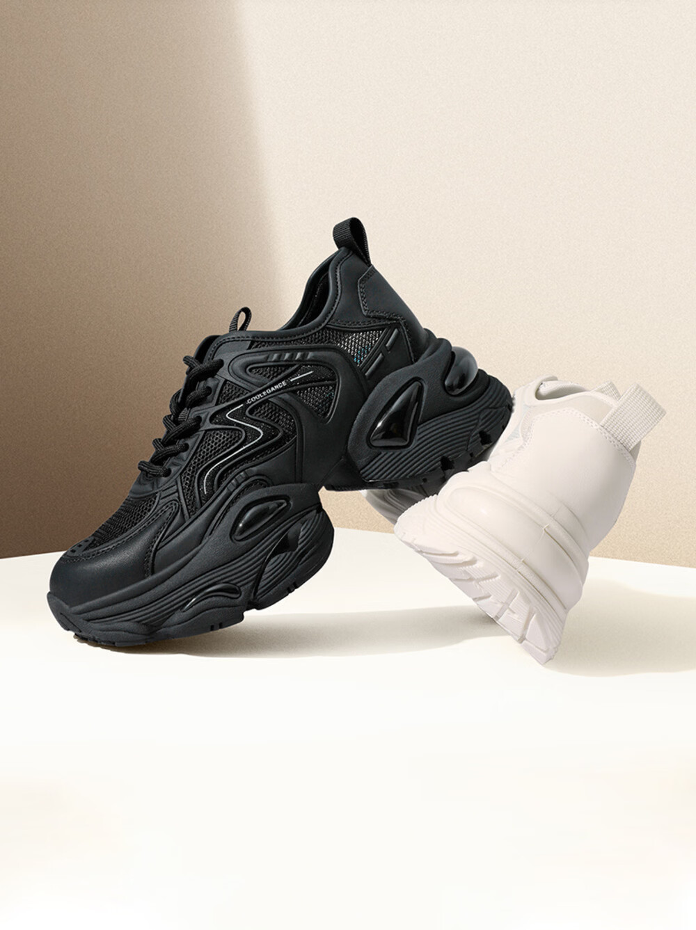 Belle Qixi Gift Breathable Mesh Height-Increasing Dad Shoes Summer 2026 New Women's Casual Shoes A8L1DBM6 Black Size 35 3