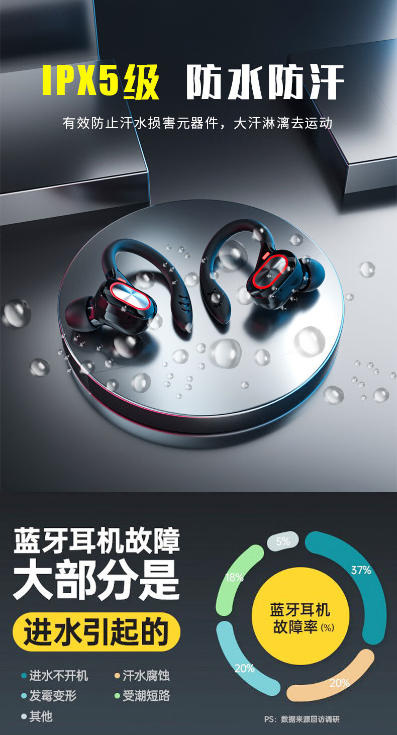 联想(lenovo)真无线蓝牙耳机入耳式耳机同款运动耳机骨传导tws无线